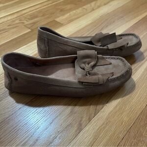 WOMENS SIZE 9 CHESTNUT UGG LILLIANA BOW SUEDE LOAFERS FLATS Moccasins